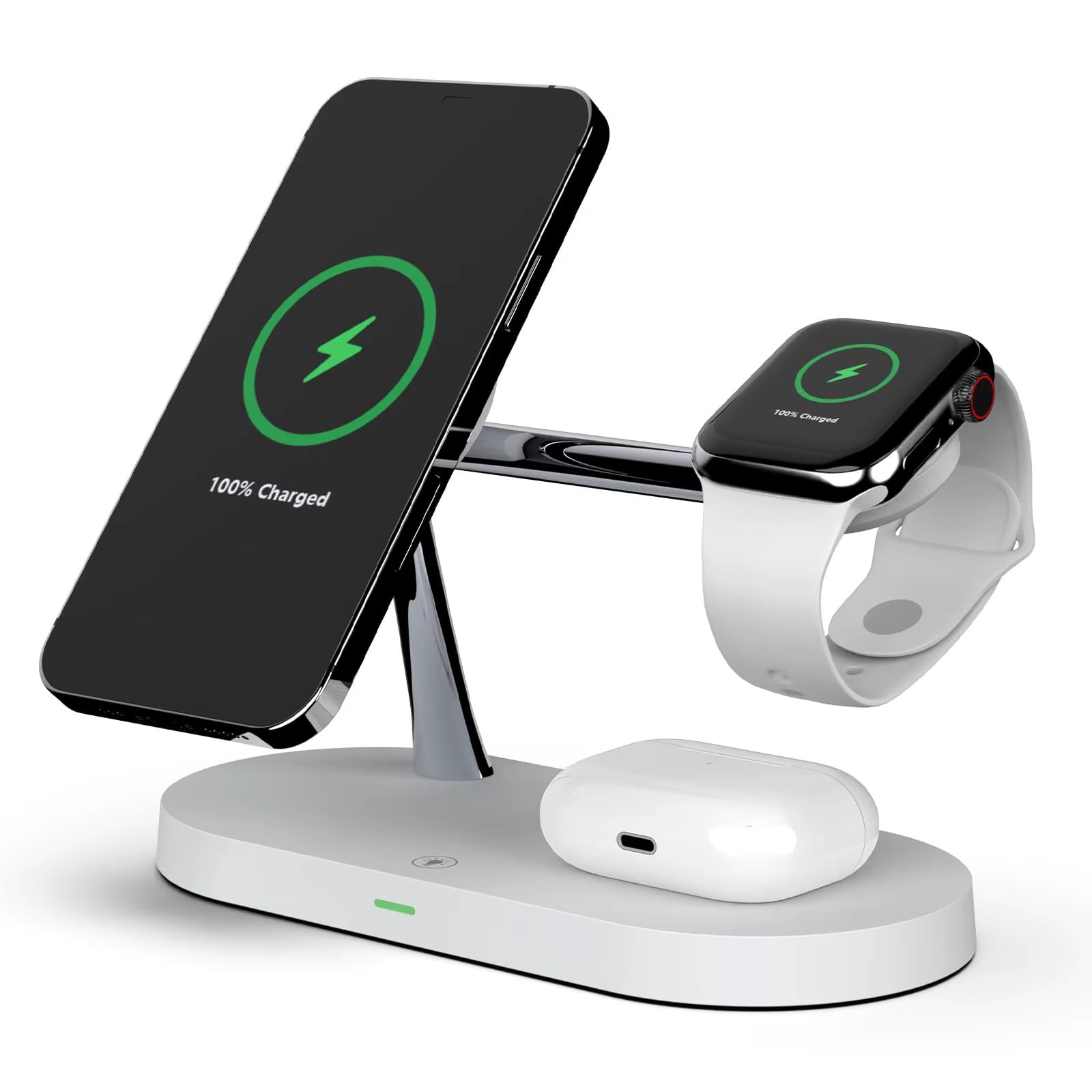 3-In-1 Wireless Charger 15W Fast Wireless Charging Station for Iphone 15/14/13/12, for Apple Watch and Airpods Multiple Devices