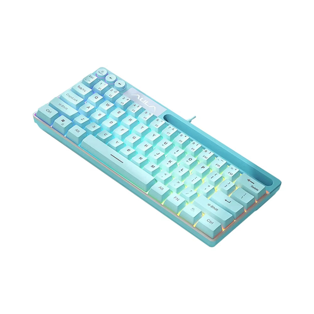 F3061 Mechanical Touch Feel Keyboard 61 Keys Wired Mini Keyboard RGB Backlight Keyboard Desktop Laptop Game Keyboard