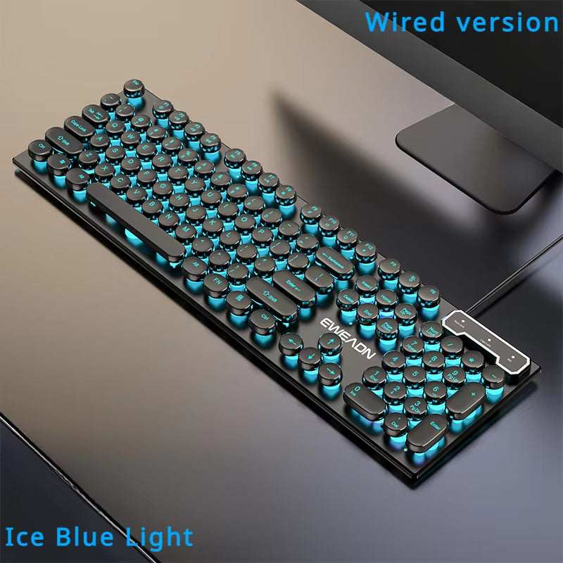 Wired Keyboard Mechanical Feel E-Sports 104 Keys Usb Wired Gaming Mouse Wired Keyboard Pc Gamer Accessories for Laptop Gift