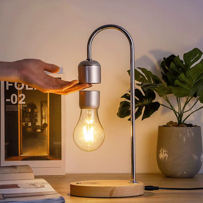 Magnetic Levitating Floating Bulb Lamp Wireless Smartphone Fast Charging LED Light Bulb Desk Lamp Creative Home Deco Night Light