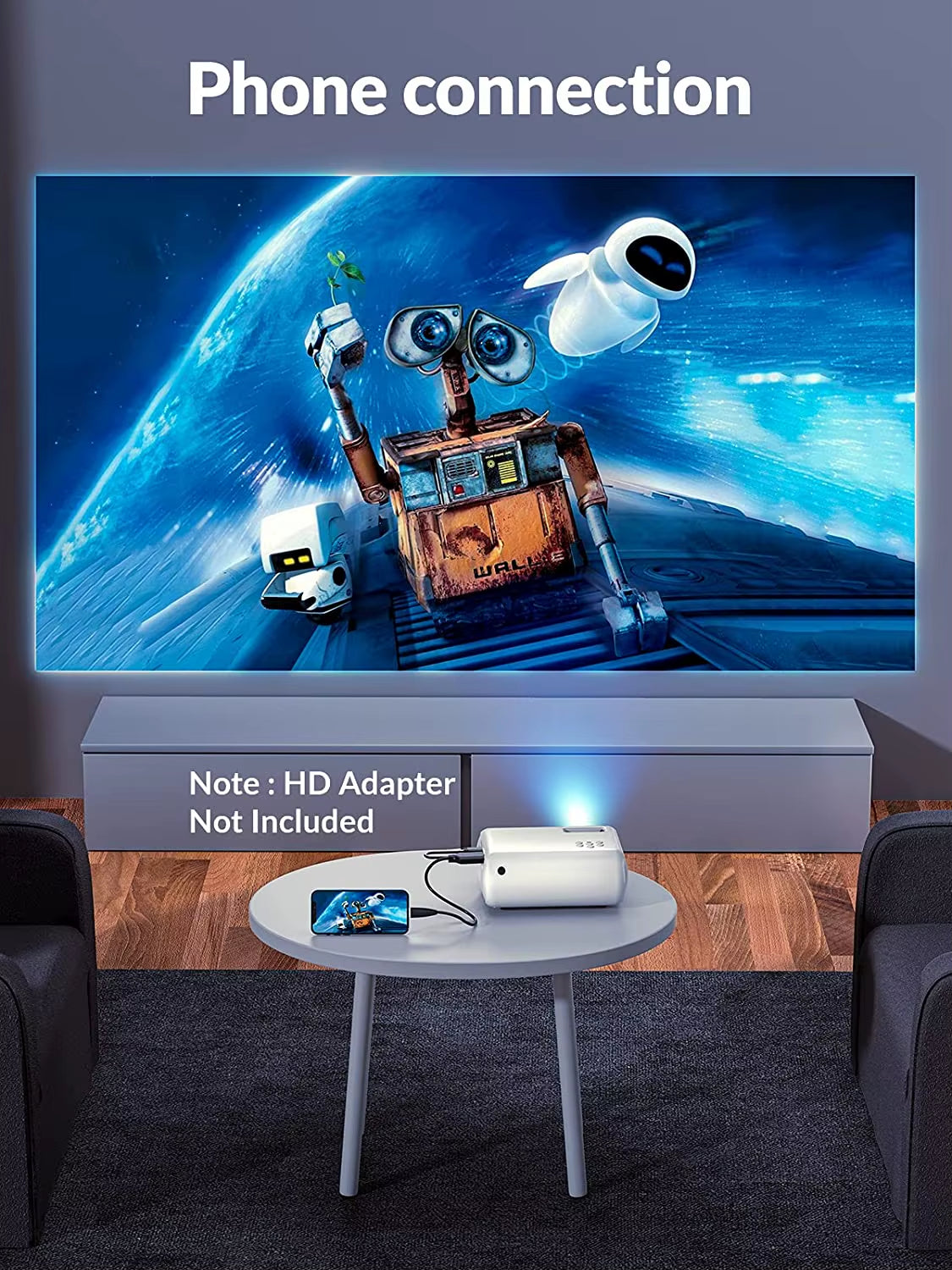 LED Projector P80 Support 1080P 5000 Lumens Mini Wifi Projector Miracast Video Beamer Home Cinema Movie Projetor