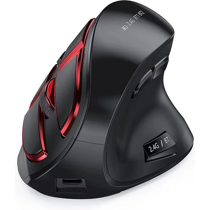 2.4G Wireless Mouse Rechargeable Bluetooth Mouse Ergonomic Vertical Mouse for Mac Windows Laptop Tablet Gaming Mause