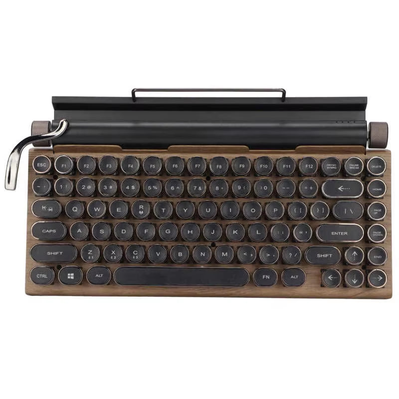 Retro Typewriter Keyboard Support Wireless Mechanical Keyboards 83 Keys Computer Keyboard Gamer for Laptop PC Gaming Keyboards