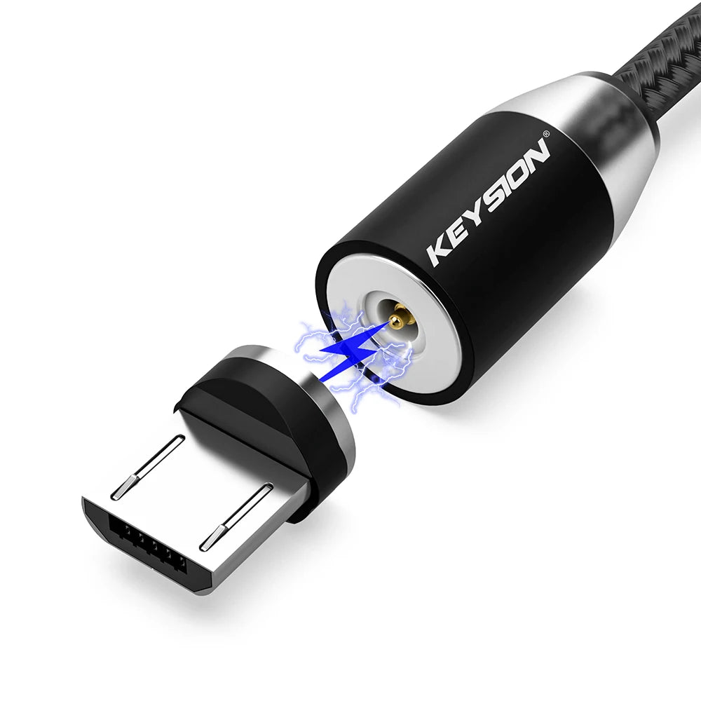 LED Magnetic USB Cable Fast Charging, Type C, IOS & Micro USB Mobile Phone Cable