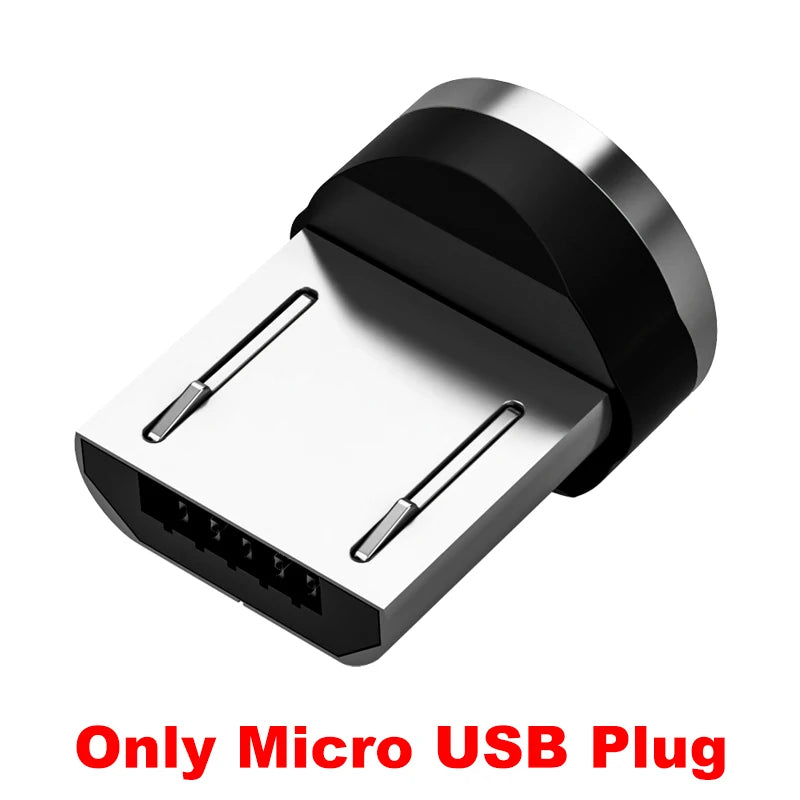 LED Magnetic USB Cable Fast Charging, Type C, IOS & Micro USB Mobile Phone Cable