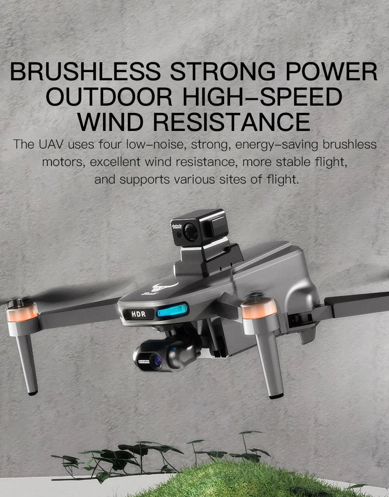 Teeggi SG109 MAX2 Drone con cardán estabilizado de 3 ejes, cuadricóptero RC con láser de 360°, motor sin escobillas, GPS, C0.Drone