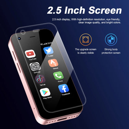 Mini Smartphone 3G Networks Dual Nano SIM Android 9.0 System 16GB ROM 2.5'' Screen Play Store Pocket Smartphones