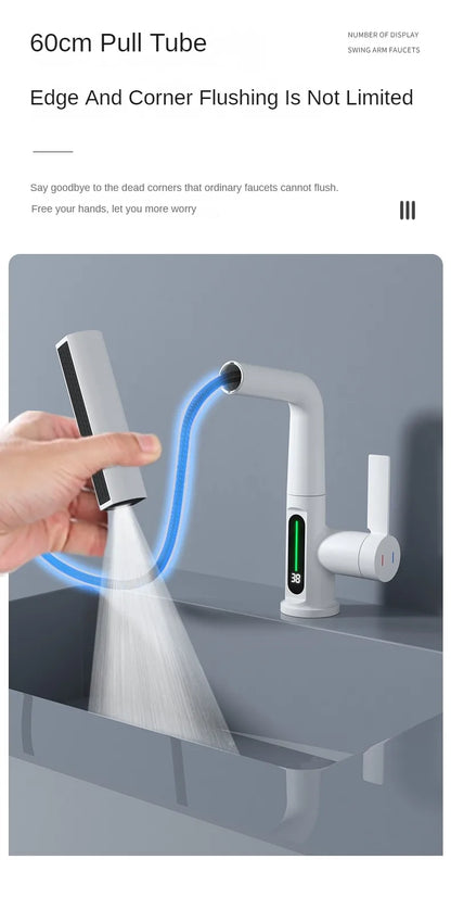 Kitchen Faucet With Smart LED Temperature Display