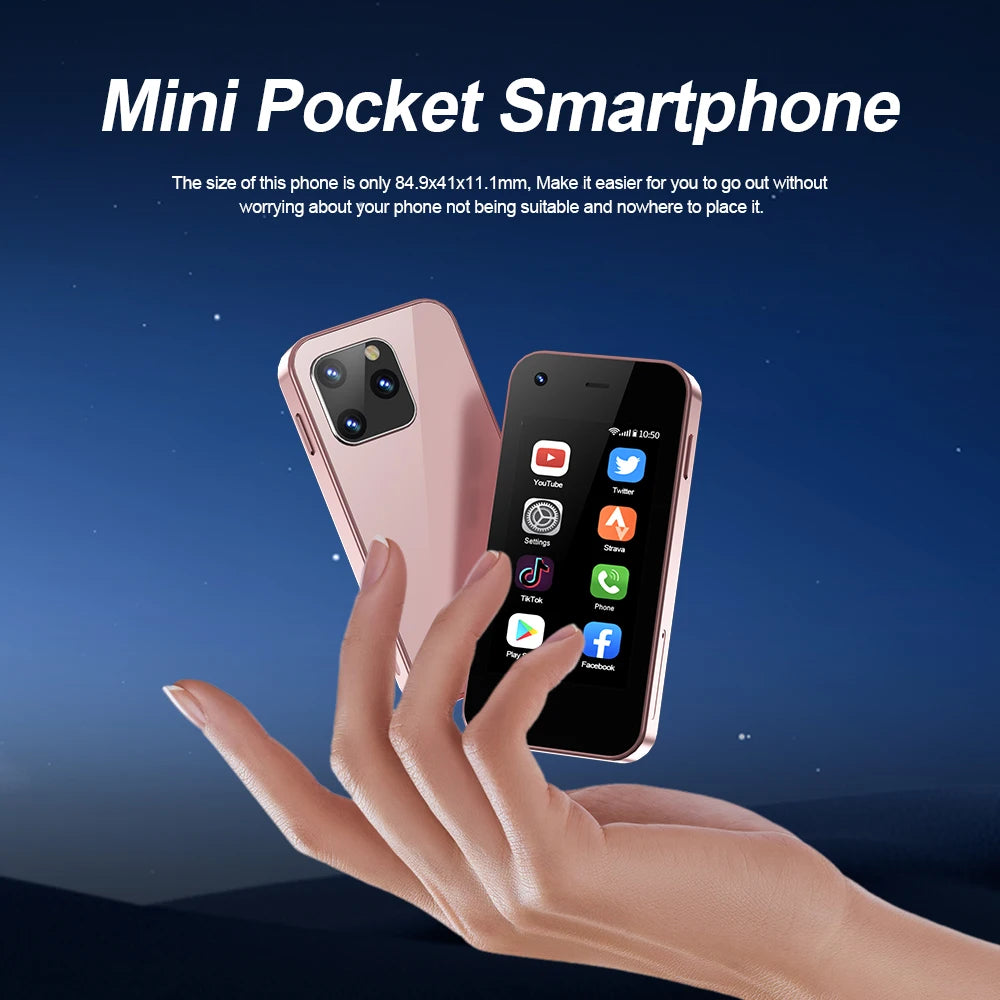 Mini Smartphone 3G Networks Dual Nano SIM Android 9.0 System 16GB ROM 2.5'' Screen Play Store Pocket Smartphones