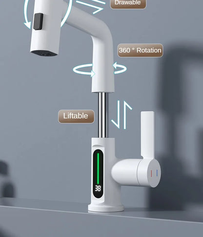 Kitchen Faucet With Smart LED Temperature Display