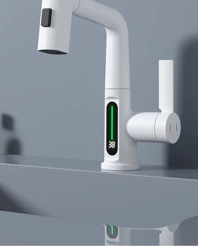 Kitchen Faucet With Smart LED Temperature Display