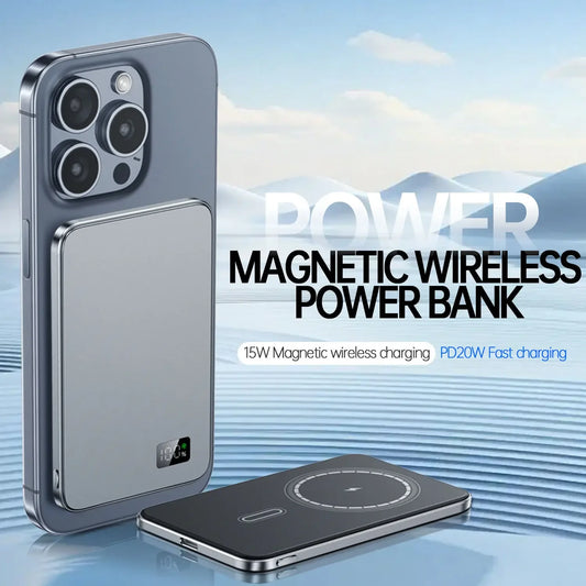 10000Mah Magsafe Wireless Charger Power Bank With Digital Display