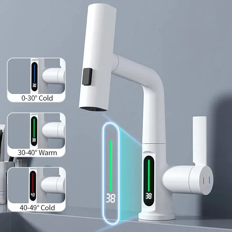 Kitchen Faucet With Smart LED Temperature Display