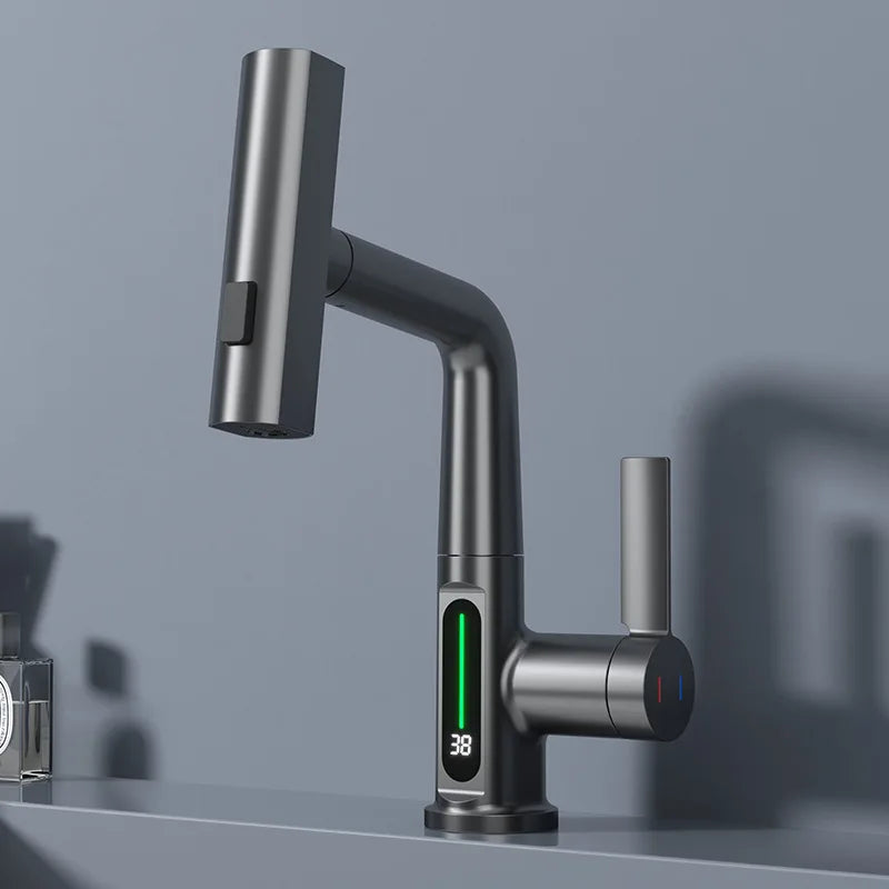 Kitchen Faucet With Smart LED Temperature Display