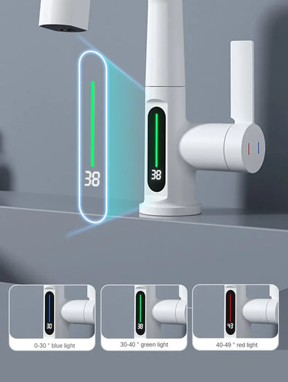 Kitchen Faucet With Smart LED Temperature Display