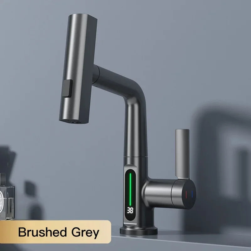 Kitchen Faucet With Smart LED Temperature Display