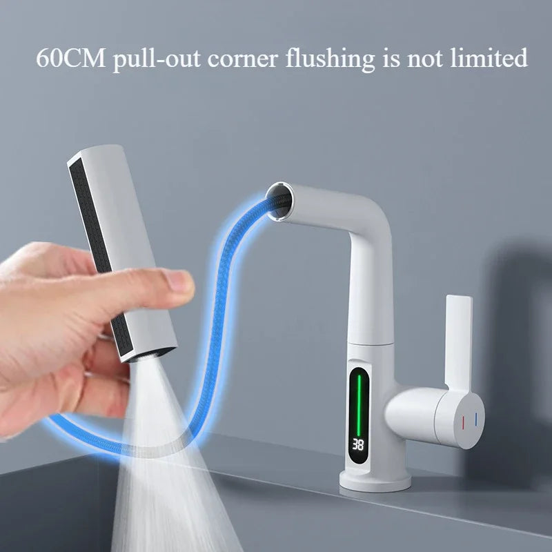 Kitchen Faucet With Smart LED Temperature Display