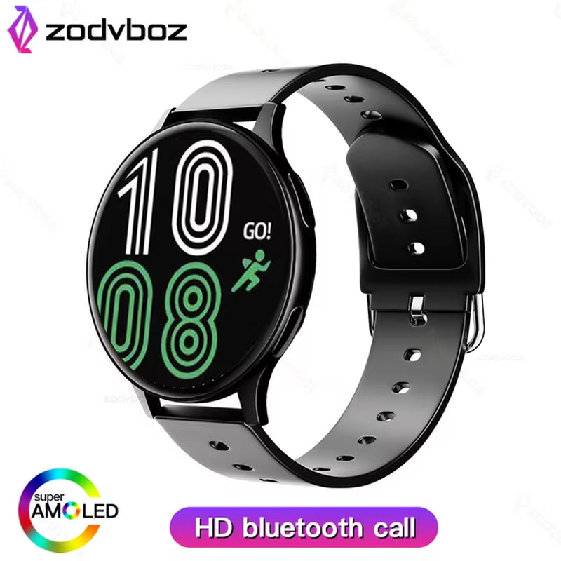 AMOLED New Women Bluetooth Call Smart Watch Heartrate Blood Pressure Monitoring Smartwatches IP67 Waterproof Men Smartwatch+Box