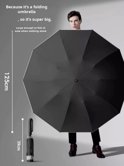 Ring Buckle Umbrella Wind Resistant Umbrella Automatic Large Purpose Portable Folding Umbrella Double Reverse Automatic Umbrella