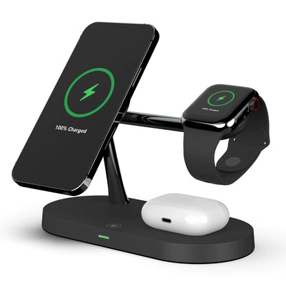 3-In-1 Wireless Charger 15W Fast Wireless Charging Station for Iphone 15/14/13/12, for Apple Watch and Airpods Multiple Devices