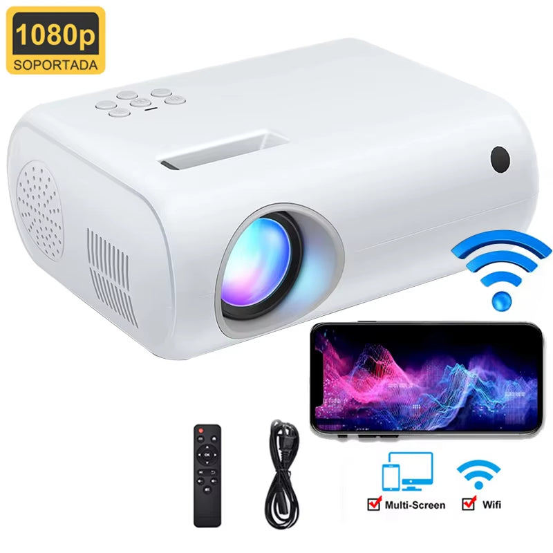 LED Projector P80 Support 1080P 5000 Lumens Mini Wifi Projector Miracast Video Beamer Home Cinema Movie Projetor