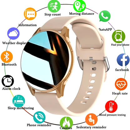 AMOLED New Women Bluetooth Call Smart Watch Heartrate Blood Pressure Monitoring Smartwatches IP67 Waterproof Men Smartwatch+Box