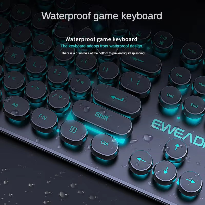 Wired Keyboard Mechanical Feel E-Sports 104 Keys Usb Wired Gaming Mouse Wired Keyboard Pc Gamer Accessories for Laptop Gift