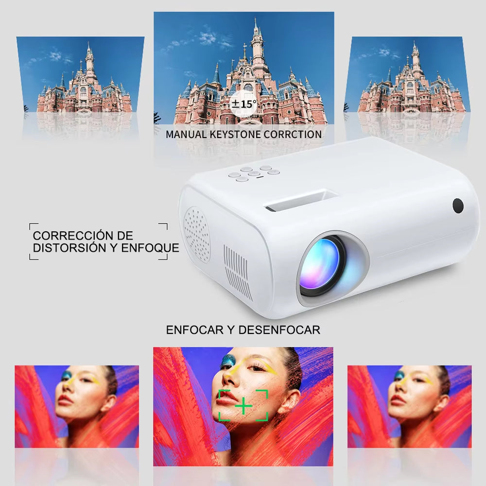 LED Projector P80 Support 1080P 5000 Lumens Mini Wifi Projector Miracast Video Beamer Home Cinema Movie Projetor