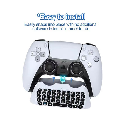 Wireless Keyboard for PS5 Controller Handle Bluetooth External Keyboard for Playstation5 Chatpad Bluetooth Keyboard