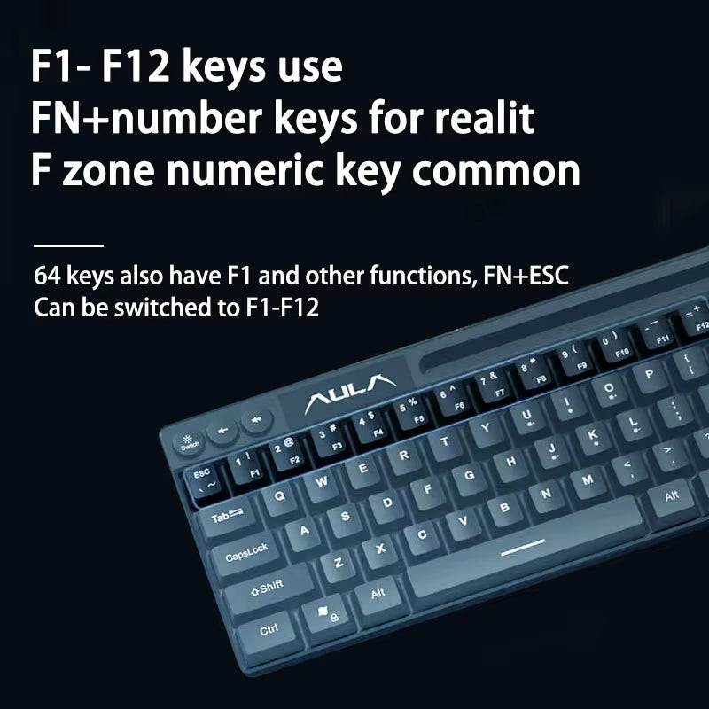 F3061 Mechanical Touch Feel Keyboard 61 Keys Wired Mini Keyboard RGB Backlight Keyboard Desktop Laptop Game Keyboard