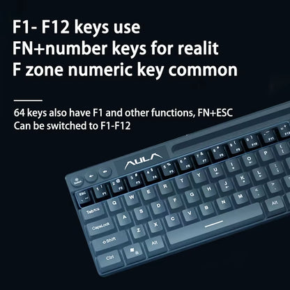 F3061 Mechanical Touch Feel Keyboard 61 Keys Wired Mini Keyboard RGB Backlight Keyboard Desktop Laptop Game Keyboard